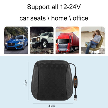 Car USB Summer Cool Ventilated Breathable Seat Cushion(Black 8 Sets Fan) - Seat Accessories by buy2fix | Online Shopping UK | buy2fix
