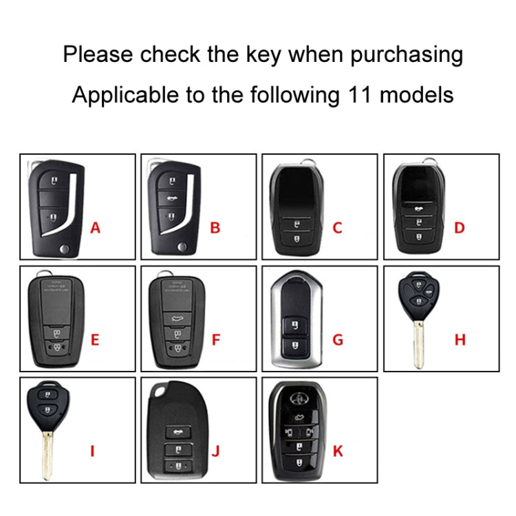 For Toyota Car Key Cover Multifunctional Keychain Anti-lost Number Plate, Style: B - Car Key Cases by buy2fix | Online Shopping UK | buy2fix