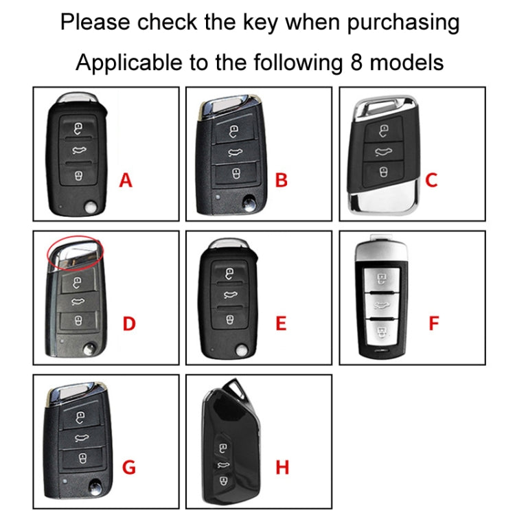 For Volkswagen Key Cover Multifunctional Keychain Anti-lost Number Plate, Style: F - Car Key Cases by buy2fix | Online Shopping UK | buy2fix