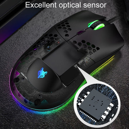 XUNSVFOX XYH90 Wired Hollow Hole Mouse RGB Illuminated Macro Programming Gaming Mouse(Black) - Wired Mice by XUNSVFOX | Online Shopping UK | buy2fix