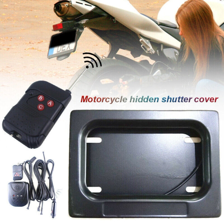 EU Standard Motorcycle License Plate Roller Shutter Cover Frame - License Plate Covers & Frames by buy2fix | Online Shopping UK | buy2fix