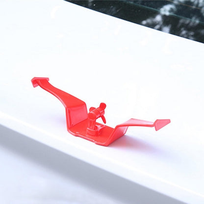 Car Mini Rear Wing Without Punching Decorative Stickers, Color: Red With Wind Leaves - Decorative Strip by buy2fix | Online Shopping UK | buy2fix