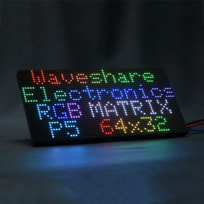 Waveshare RGB Full-color LED Matrix Panel, 5mm Pitch, 64x32 Pixels, Adjustable Brightness(25848) - Other Accessories by Waveshare | Online Shopping UK | buy2fix