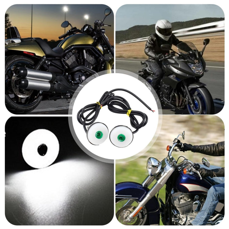 2pcs 23mm Motorcycle Eagle Eye Light Reverse Rearview Mirror Spotlight(Red) - Eagle Eye Lamps by buy2fix | Online Shopping UK | buy2fix