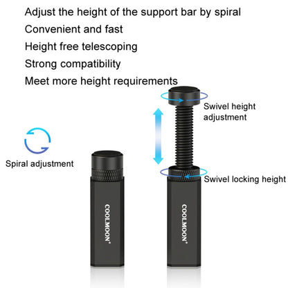 COOLMOON Graphics Card Stand Desktop Computer Graphics Card Vertical Top Support Bracket Screw Telescopic Support Rods, Adjustable Height: 5-8cm (Silver) - Caddies & Enclosures by COOLMOON | Online Shopping UK | buy2fix