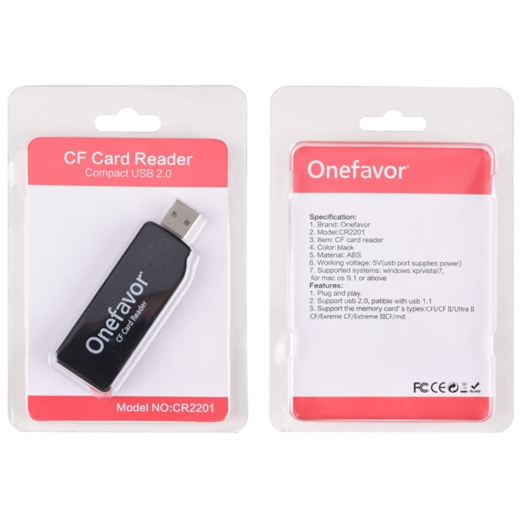 Onefavor USB2.0 High Speed Read And Write CF Card Reader, Model: USB Interface -  by Onefavor | Online Shopping UK | buy2fix