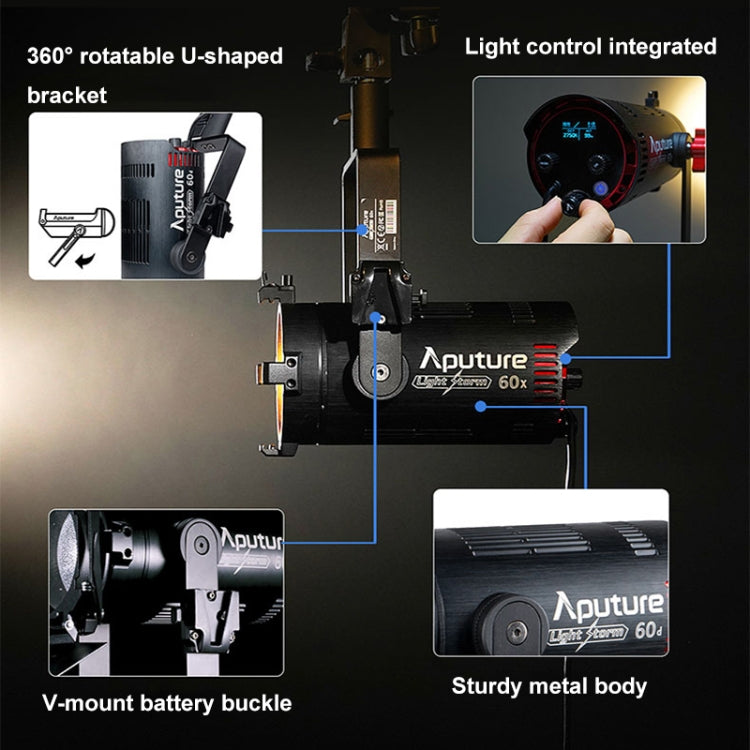 Aputure Adjustable Focus LED Photography Light Indoor Interview Video Live Fill Light, Spec: LS 60d -  by Aputure | Online Shopping UK | buy2fix