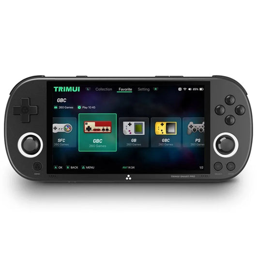 Trimui Smart Pro 4.96 Inch IPS Screen Handheld Game Console Open Source Linux System 64G(Black) - Pocket Console by Trimui | Online Shopping UK | buy2fix