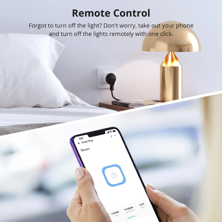 SONOFF S60TPG UK Plug Smart WiFi Socket Electricity Time Switching Voice Control - Smart Socket by SONOFF | Online Shopping UK | buy2fix