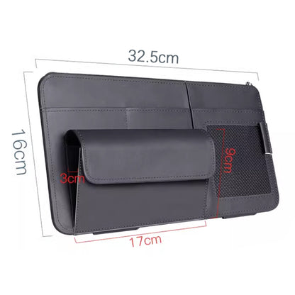 Multi-functional Car Sunshade Sunglasses ID Ticket Storage Bag Car Sun Visor Eyeglasses Case(Grey) - Stowing Tidying by buy2fix | Online Shopping UK | buy2fix