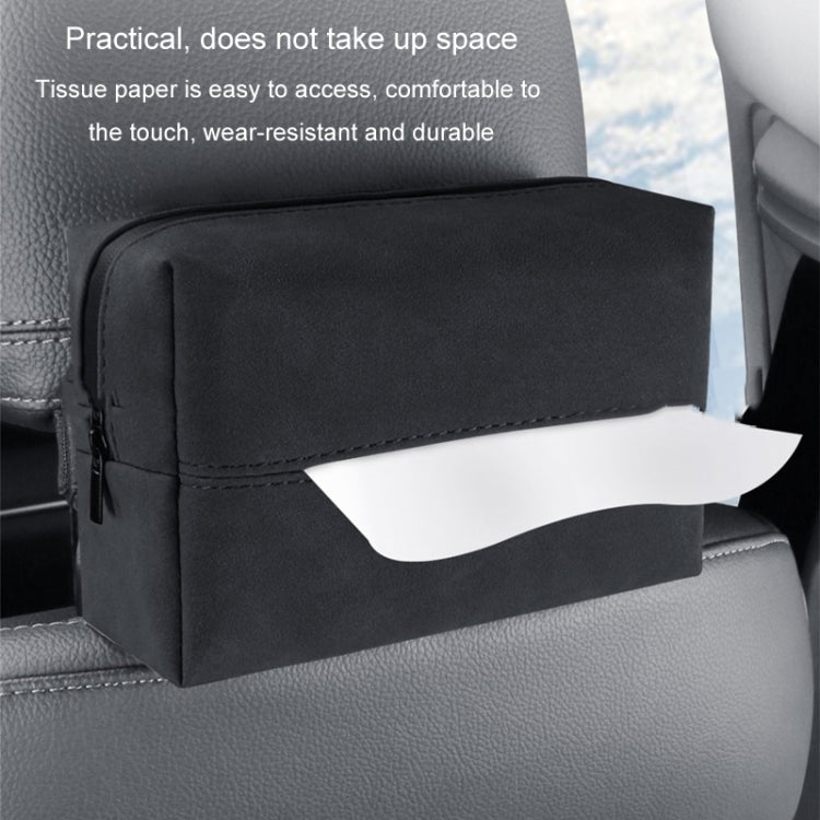 Car Armrest Box Tissue Box Car Sun Visor Seat Back Hanging Tissue Storage Bag(Black) - Tissue Boxes by buy2fix | Online Shopping UK | buy2fix