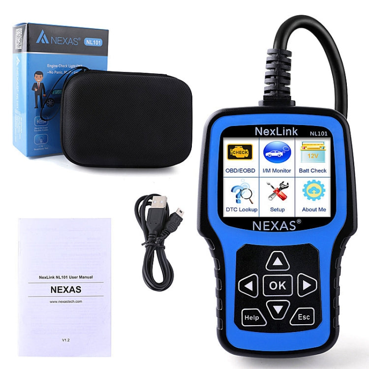 Nexas NL101 Universal OBD2 Scanner Diagnostic Tool & Battery Tester With OBDII - Electronic Test by Nexas | Online Shopping UK | buy2fix