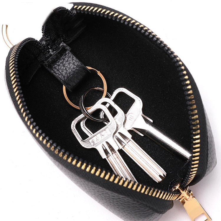 Mini Car Key Bag Large Capacity Soft Leather Coin Purse(Black) - Car Key Cases by buy2fix | Online Shopping UK | buy2fix