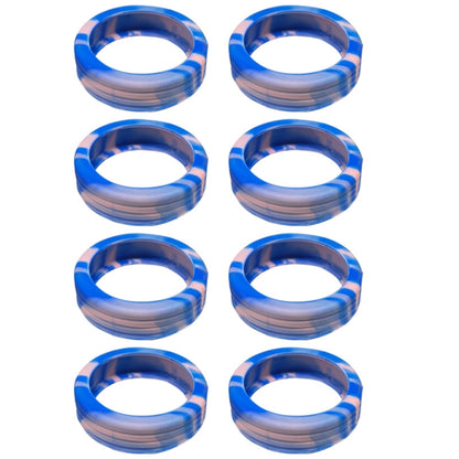 8pcs /Set Luggage Wheel Silicone Protective Cover Swivel Chair Wheel Sound Reducing Cover, Size: Large 5-7cm Wheels(Blue Mixed Pink) - Accessories by buy2fix | Online Shopping UK | buy2fix