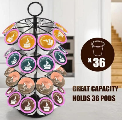 For K-CUP / Dolce Gusto OASISWJ 36pcs Assembled Rotating Coffee Capsule Holder(4 Layers) - Coffee Tools by OASISWJ | Online Shopping UK | buy2fix