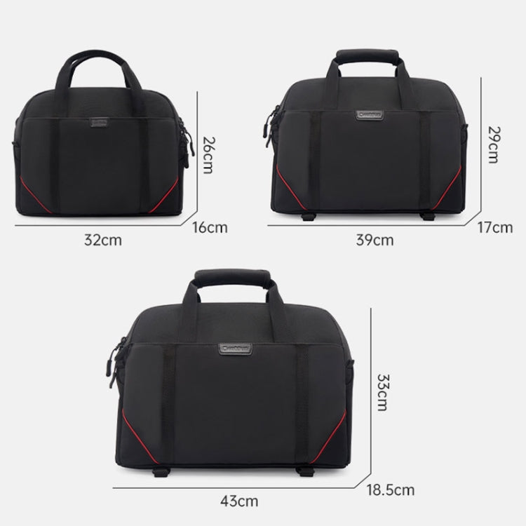 Cwatcun D109 Portable Casual Waterproof Multi-Function Camera Storage Photography Bag, Color: Medium Black - Strap Satchel by Cwatcun | Online Shopping UK | buy2fix