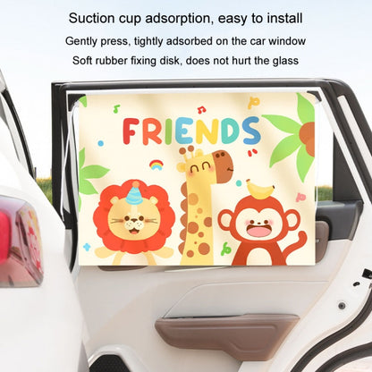 Suction Cup Car Sunshade Children Rear Side Window Insulation Sunscreen Cartoon Car Curtain, Style: Hat Bear - Window Foils & Solar Protection by buy2fix | Online Shopping UK | buy2fix