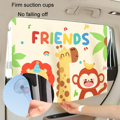 Suction Cup Car Sunshade Children Rear Side Window Insulation Sunscreen Cartoon Car Curtain, Style: Swing - Window Foils & Solar Protection by buy2fix | Online Shopping UK | buy2fix