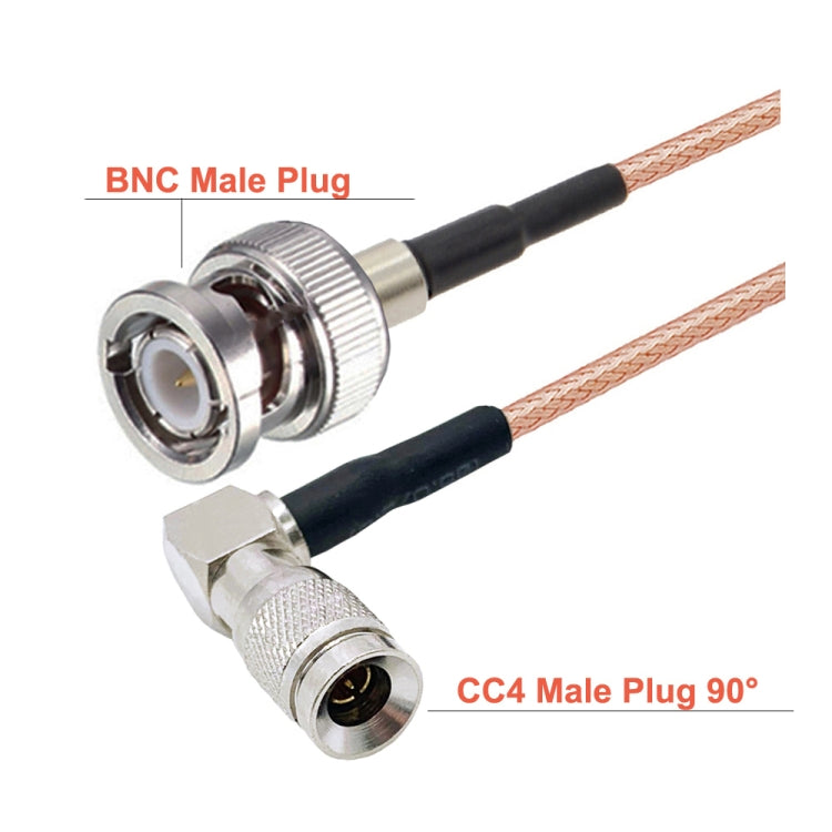 20cm CC4 Male Elbow To BNC Male Connector Cable RG179 Coaxial RF Cable - Connectors by buy2fix | Online Shopping UK | buy2fix