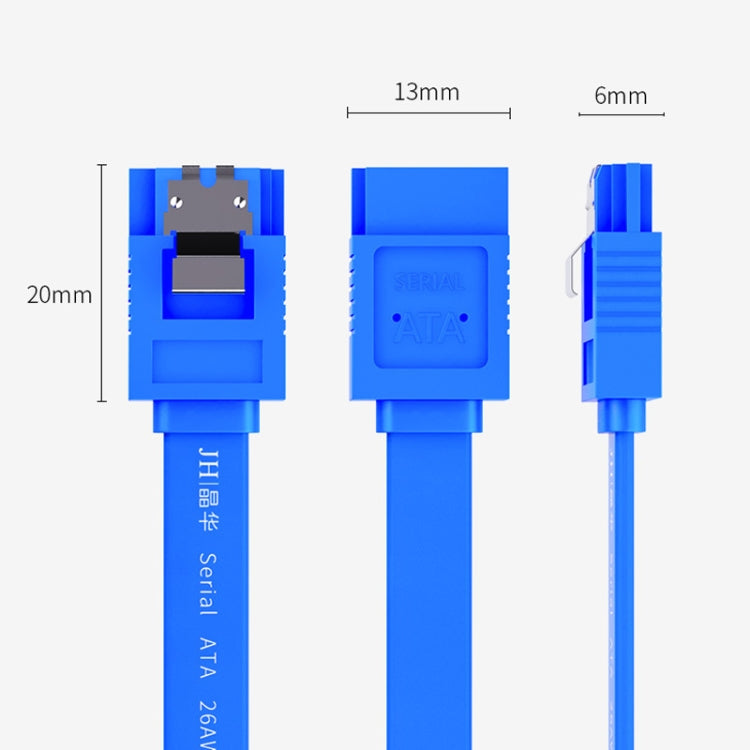 0.45m JINGHUA U510B High Speed SATA3.0 SSD Serial Cable(Black Straight To Bend) - eSATA & SATA & IDE by JINGHUA | Online Shopping UK | buy2fix