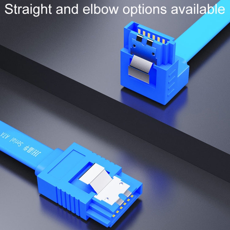 0.45m JINGHUA U510B High Speed SATA3.0 SSD Serial Cable(Blue Straight To Bend) - eSATA & SATA & IDE by JINGHUA | Online Shopping UK | buy2fix