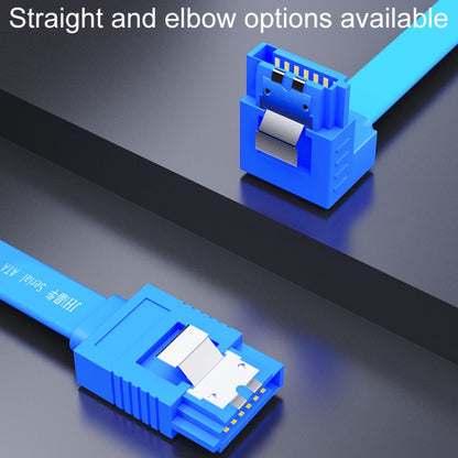 0.45m JINGHUA U510B High Speed SATA3.0 SSD Serial Cable(Blue Straight To Bend) - eSATA & SATA & IDE by JINGHUA | Online Shopping UK | buy2fix