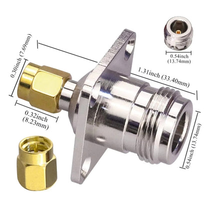 N Female To SMA Male RF Coaxial Connector - Connectors by buy2fix | Online Shopping UK | buy2fix