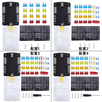 6-Way LED Indicator Fuse Box Socket For RV And Yacht, Set: Configuration 1 - Fuse by buy2fix | Online Shopping UK | buy2fix