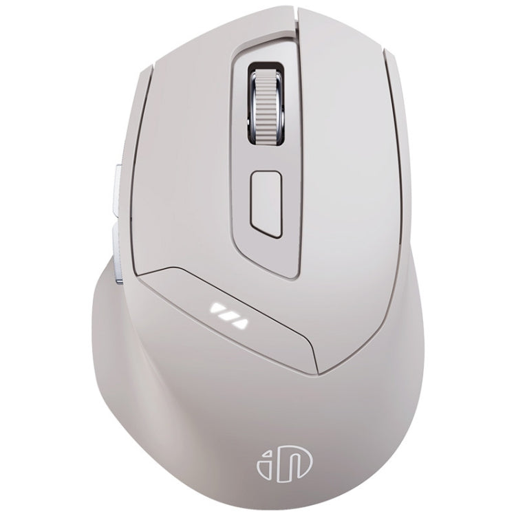 Inphic DR6 2.4G Wireless + Bluetooth 5.0/4.0 Tri-mode Charging Mute Office Gaming Computer Mouse(White Apricot) - Wireless Mice by Inphic | Online Shopping UK | buy2fix