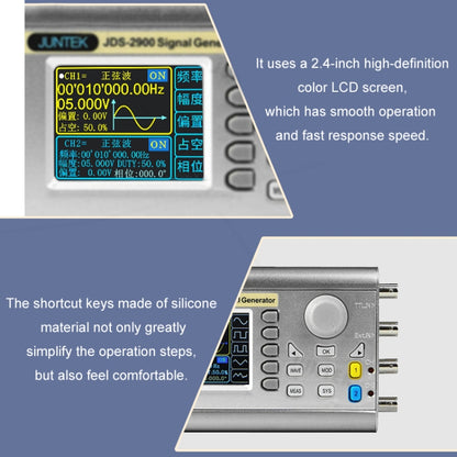 JUNTEK Programmable Dual-Channel DDS Function Arbitrary Waveform Signal Generator, Frequency: 30MHz(AU Plug) - Other Tester Tool by buy2fix | Online Shopping UK | buy2fix