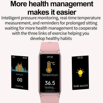 Uric Acid Blood Lipid Noninvasive Blood Sugar Heart Rate Oxygen Temperature Monitoring Smart Healthy Sports Bracelet(Pink) - Smart Wristbands by buy2fix | Online Shopping UK | buy2fix