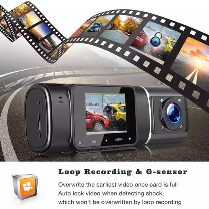 3-recording Front 1080+Internal 1080+Rear 480 HD Car Recorder - Car DVRs by buy2fix | Online Shopping UK | buy2fix