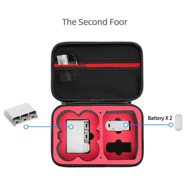 For DJI Neo Fly More Combo Carrying Case Handbag Protective Box(Gray + Red Inner) - Backpacks & Bags by buy2fix | Online Shopping UK | buy2fix