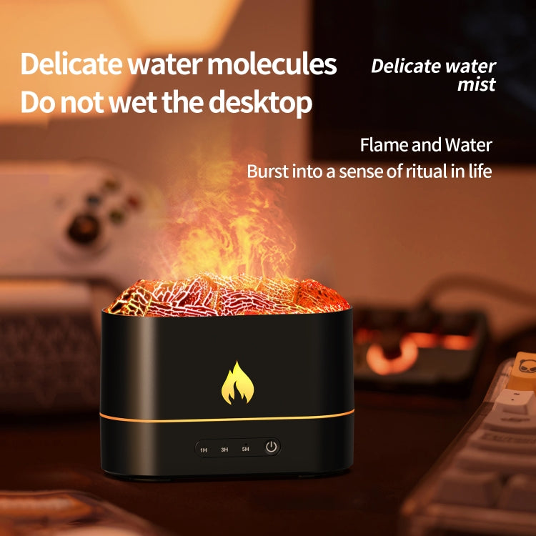 HX853B USB Plug-In Colorful Flame Lighting Effect Aromatherapy Humidifier(White) - Air Purifiers & Accessories by buy2fix | Online Shopping UK | buy2fix