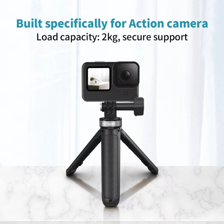 TELESIN  Universal Mini Desktop Selfie Tripod for Sports Camera 13.4-25.5cm Height Adjustable - Portable Mini Tripod by TELESIN | Online Shopping UK | buy2fix