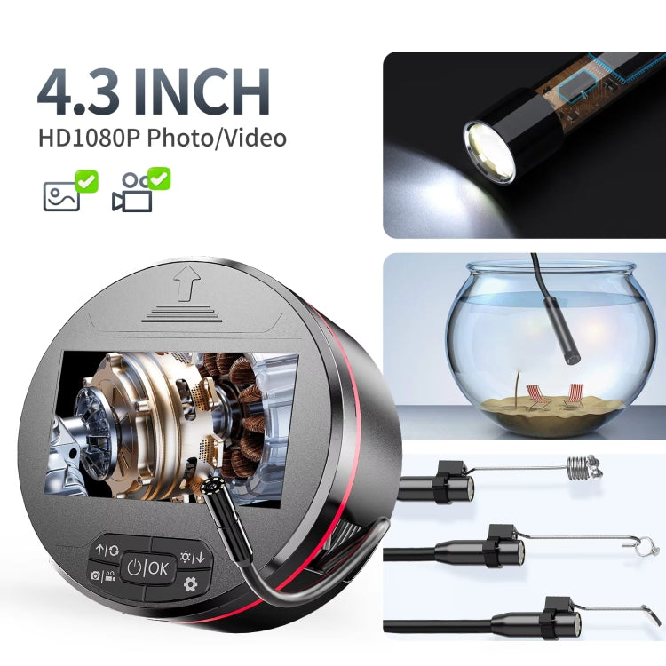 8mm Pipeline Camera Engine Cylinder Endoscope With Screen, Length: 2m Hard Wire -  by buy2fix | Online Shopping UK | buy2fix