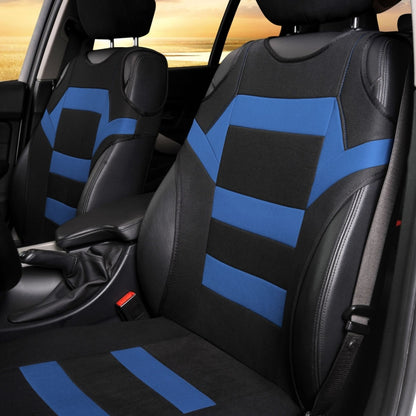 Car Vest Style Double Front Seat Interior Seat Cover(Blue) - Seat Accessories by buy2fix | Online Shopping UK | buy2fix