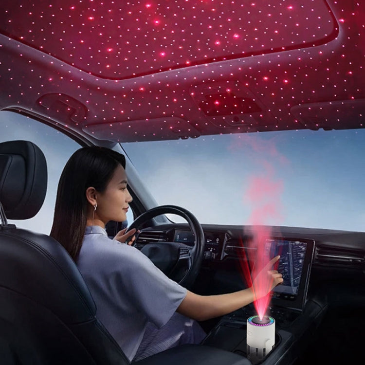 280ml Star Projection Light Humidifier USB Car Diffuser Humidifier Household Hydrating Atomizer, Color: Pink - Air Purifiers & Accessories by buy2fix | Online Shopping UK | buy2fix