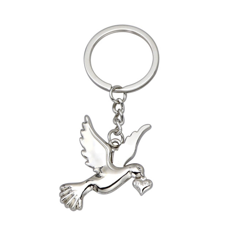 Metal Peace Dove Keychain Decorative Pendant, Model: X-1498 - Key Rings by buy2fix | Online Shopping UK | buy2fix