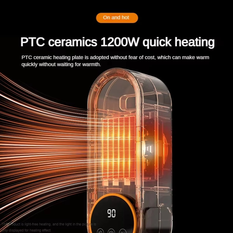 E68S 1200W PTC Ceramic Heating Desktop Smart Electric Heater, Plug: US Plug(Remote Control Model) - Electric Heaters by buy2fix | Online Shopping UK | buy2fix