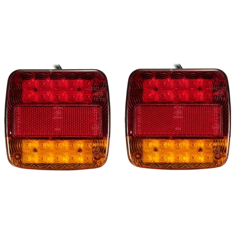 Transparent Shell Square Trailer LED Brake Tail Light - Brake Lights by buy2fix | Online Shopping UK | buy2fix