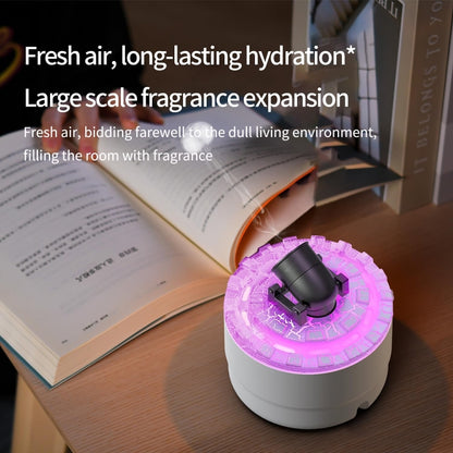 Turret Shape Aromatherapy Humidifier With 3-speed Timer 7-color Atmosphere Light USB Plug White - Air Purifiers & Accessories by buy2fix | Online Shopping UK | buy2fix