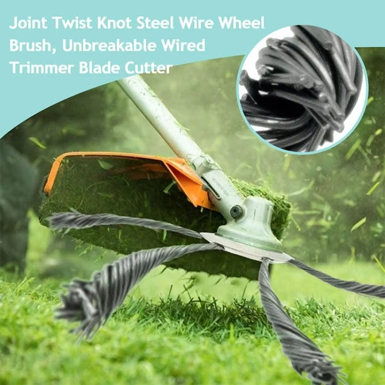 Steel Wire Weeding Wheel Twisted Wire Weeding Disc Mower Blade Accessories, Spec: 3-heads - Lawn Mower, Saws & Accessories by buy2fix | Online Shopping UK | buy2fix