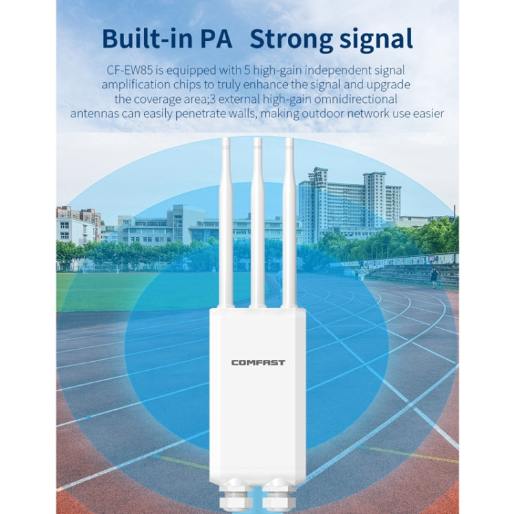 COMFAST CF-EW85 1300Mbps 2.4G/5.8G Gigabit Wireless AP Signal Amplifier Supports DC/POE Power Supply EU Plug - Broadband Amplifiers by COMFAST | Online Shopping UK | buy2fix