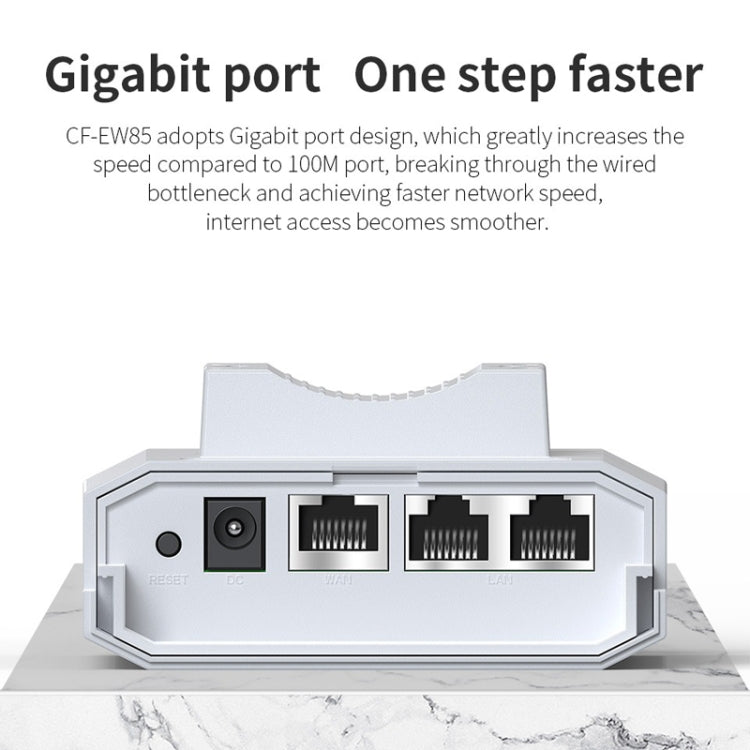 COMFAST CF-EW85 1300Mbps 2.4G/5.8G Gigabit Wireless AP Signal Amplifier Supports DC/POE Power Supply EU Plug - Broadband Amplifiers by COMFAST | Online Shopping UK | buy2fix