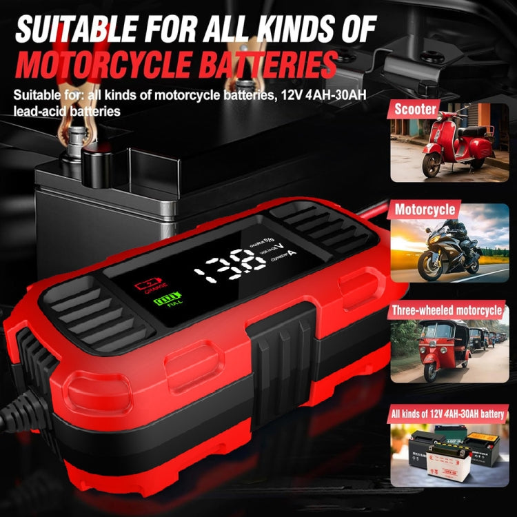 FOXSUR 2A 12V Motorcycle ATV Fully Automatic Trickle Battery Charger(EU Plug) - Battery Charger by FOXSUR | Online Shopping UK | buy2fix