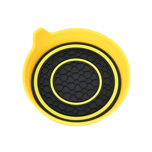 Car Bowl-shaped Non-slip Heat-insulating Double-ring Water Coaster, Color: Yellow - Car Drink Holders by buy2fix | Online Shopping UK | buy2fix