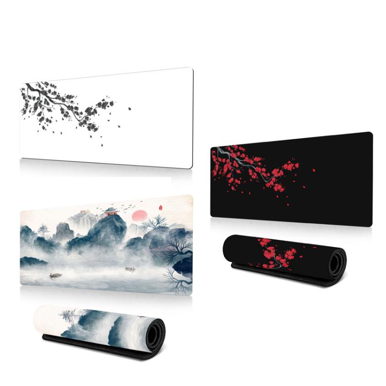 400x900x2mm Ink Painting Cherry Blossom Rubber Non-Slip Mouse Pad Desk Mat(Pattern 24) - Mouse Pads by buy2fix | Online Shopping UK | buy2fix