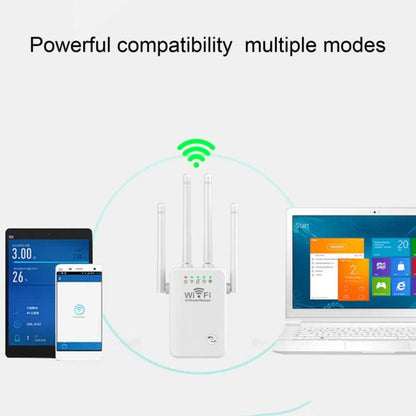 Urant U9 300Mbps 2.4G Wireless Repeater WiFi Signal Amplifier Support WPS Quick Setting EU Plug Black - Broadband Amplifiers by Urant | Online Shopping UK | buy2fix