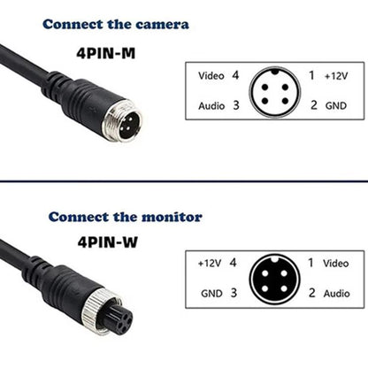 4 Pin Aviation Female To RCA Female DC Female Car Camera Adapter Connector Wire 50cm - DIY Cables by buy2fix | Online Shopping UK | buy2fix